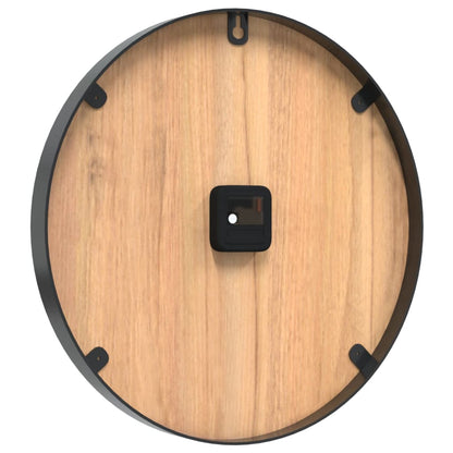 Reloj De Pared De Hierro Y Madera De Ingeniería Marrón Ø39 Cm