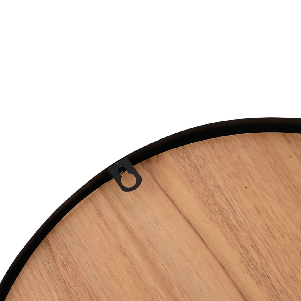 Reloj De Pared De Hierro Y Madera De Ingeniería Marrón Ø39 Cm