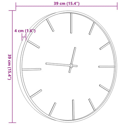 Reloj De Pared De Hierro Y Madera De Ingeniería Marrón Ø39 Cm