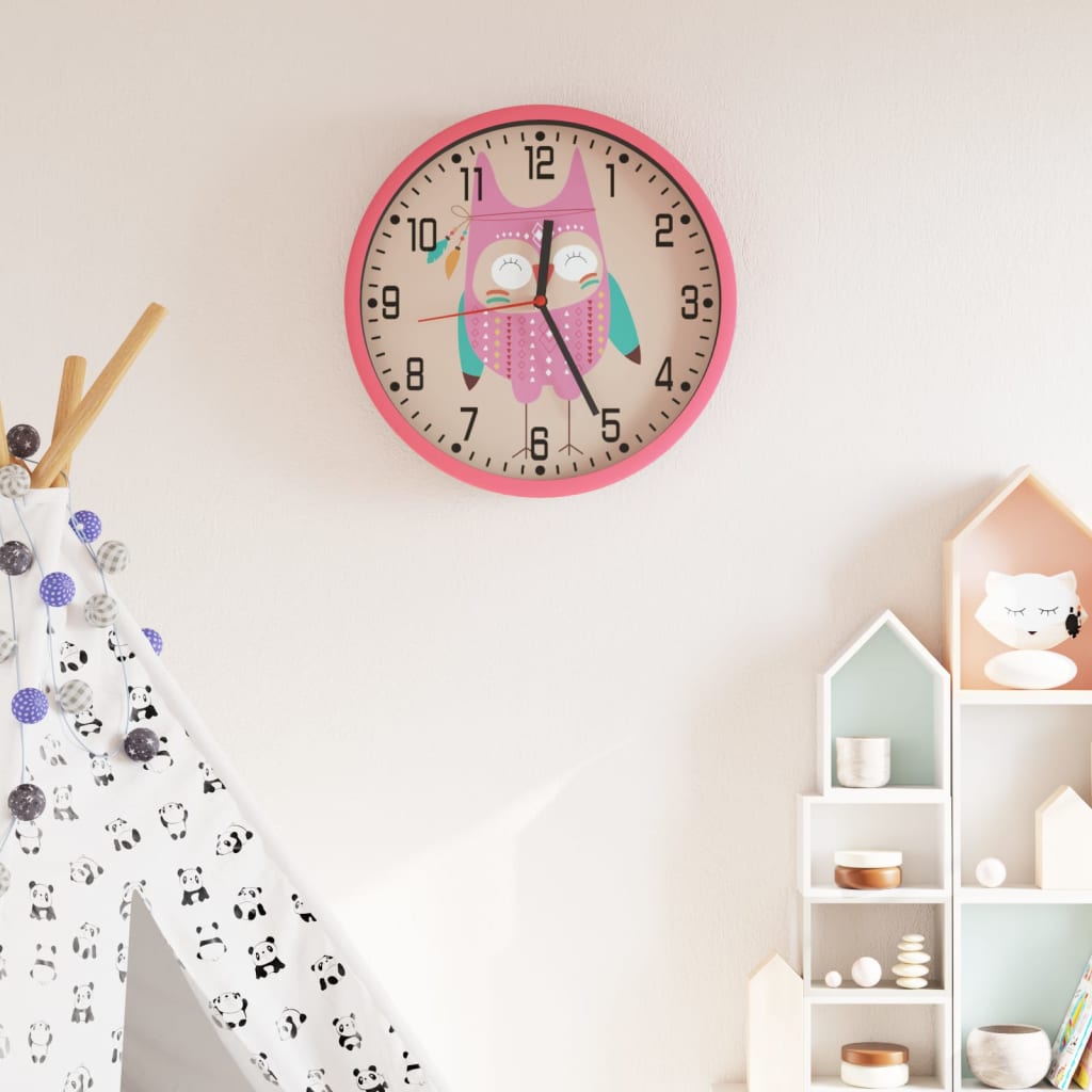 Reloj De Pared Poliestireno Y Cristal Ø25,5 Cm