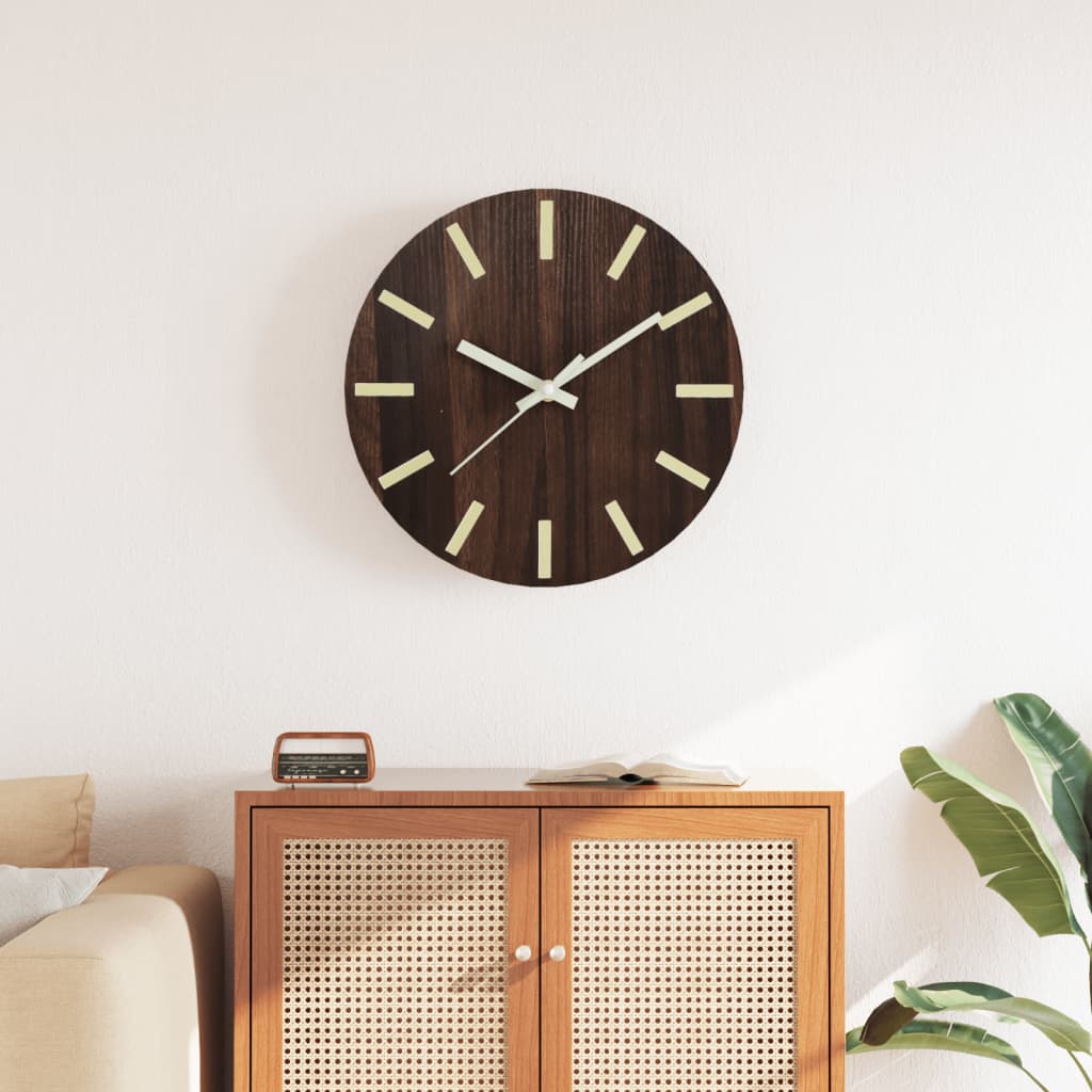 Reloj De Pared De Madera De Ingeniería Ø30 Cm