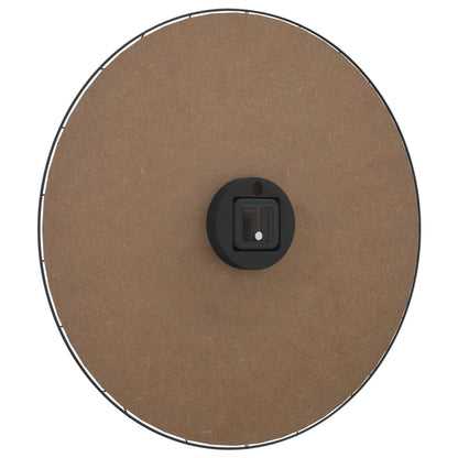 Reloj De Pared De Madera De Ingeniería Amarillo Y Negro Ø50 Cm