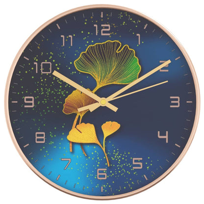 Reloj De Pared Poliestireno Y Cristal Dorado Y Ø29,5 Cm
