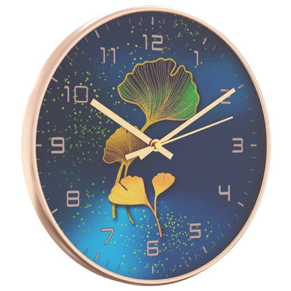 Reloj De Pared Poliestireno Y Cristal Dorado Y Ø29,5 Cm