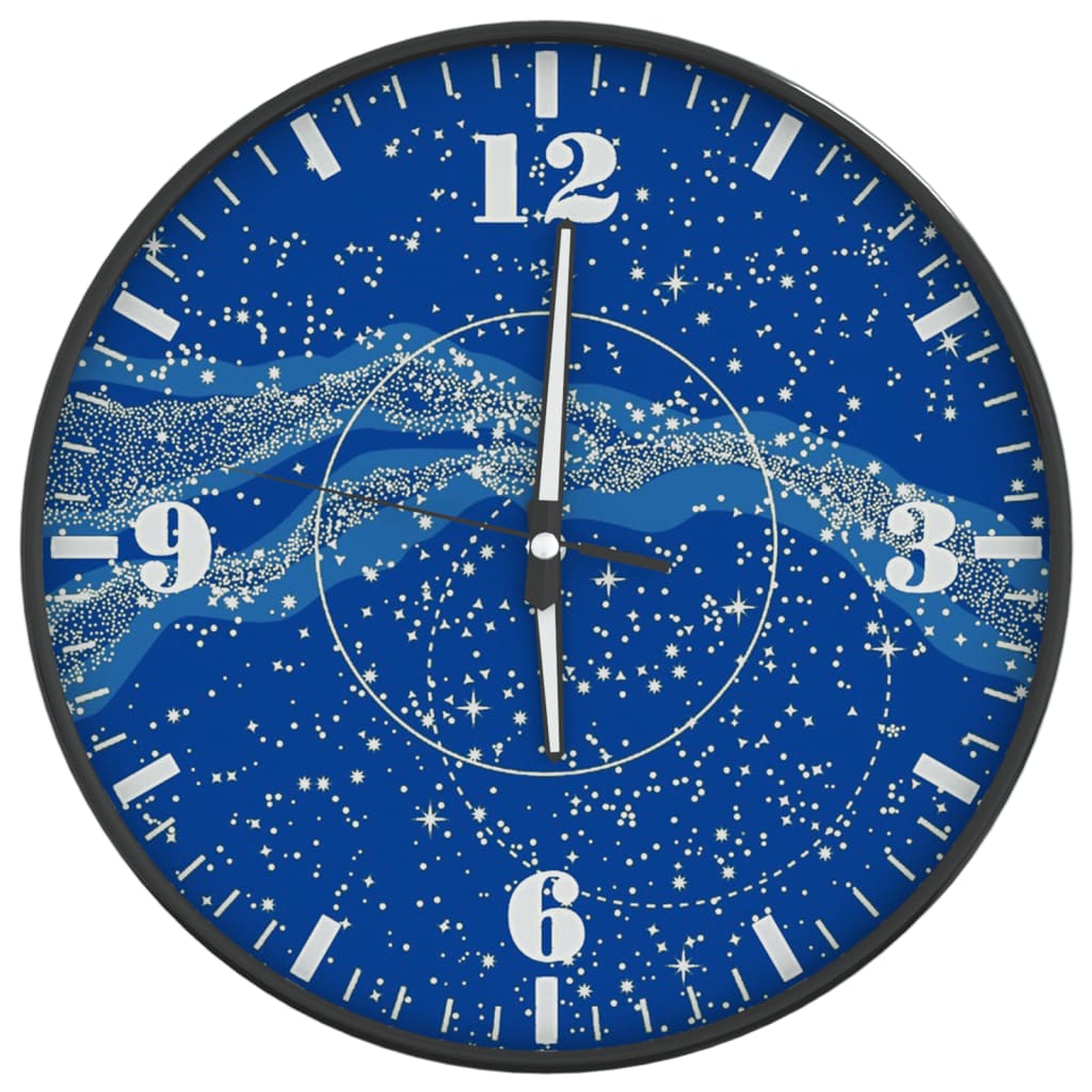 Reloj De Pared Con Escalas Y Agujas Luminosas Azul Ø30 Cm