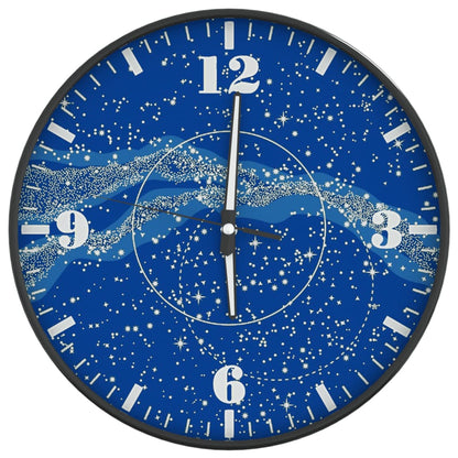 Reloj De Pared Con Escalas Y Agujas Luminosas Azul Ø30 Cm