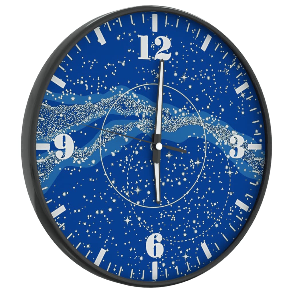 Reloj De Pared Con Escalas Y Agujas Luminosas Azul Ø30 Cm