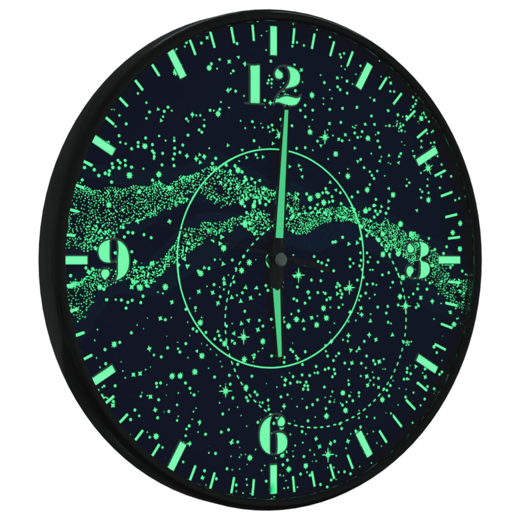 Reloj De Pared Con Escalas Y Agujas Luminosas Azul Ø30 Cm