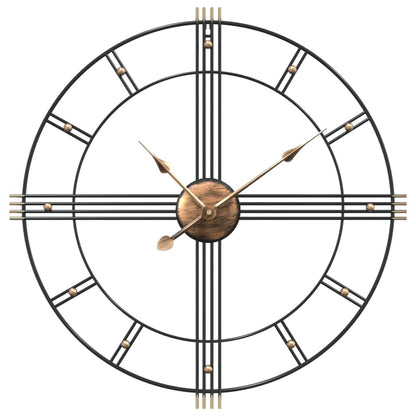 Reloj De Pared De Hierro Negro Ø60 Cm
