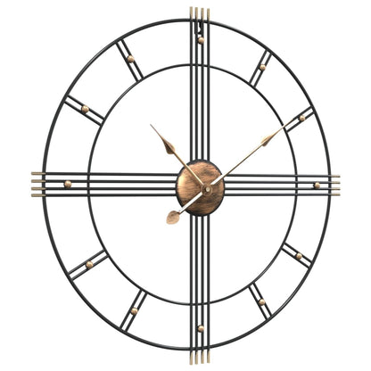 Reloj De Pared De Hierro Negro Ø60 Cm
