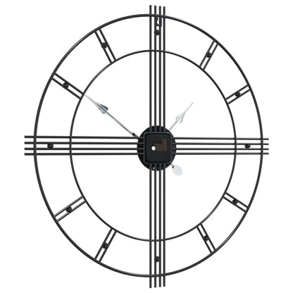 Reloj De Pared De Hierro Negro Ø60 Cm