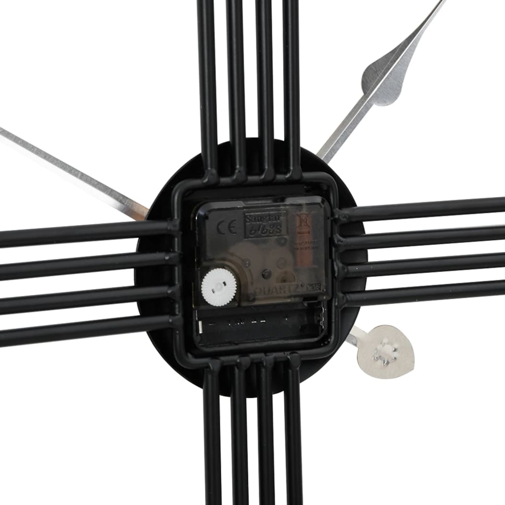 Reloj De Pared De Hierro Negro Ø60 Cm