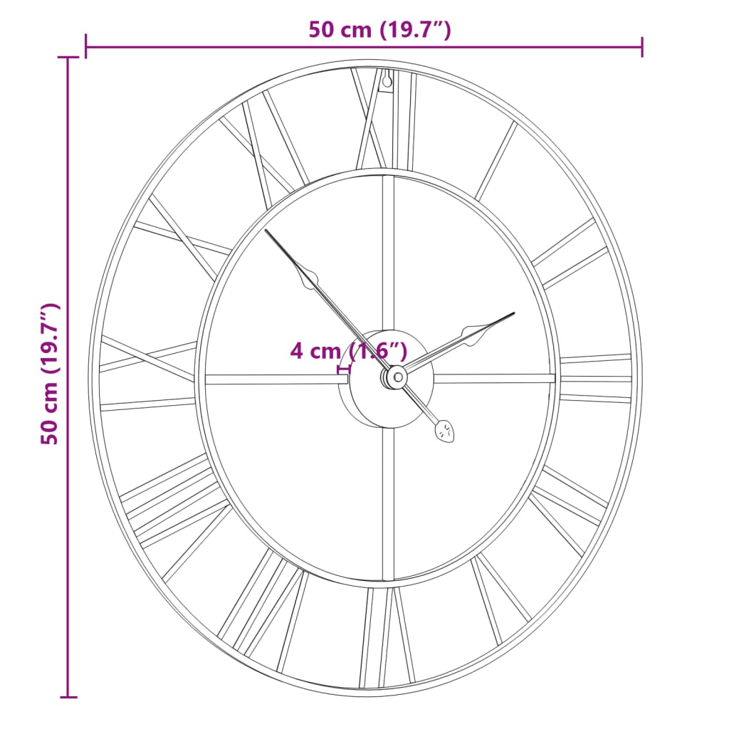 Reloj De Pared De Hierro Ø