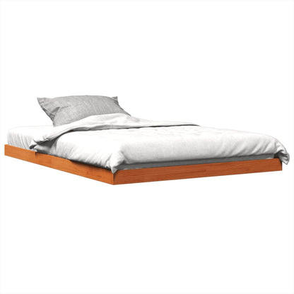 Estructura De Cama Sin Colchón Madera Maciza Marrón