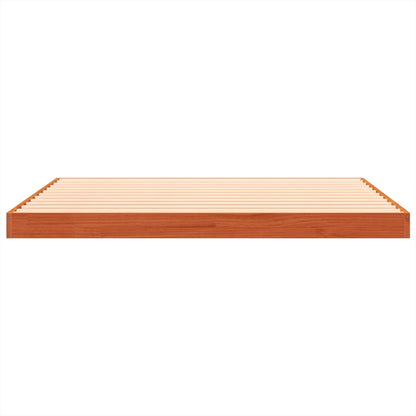 Estructura De Cama Sin Colchón Madera Maciza Marrón