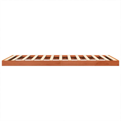 Estructura De Cama Sin Colchón Madera Maciza Marrón