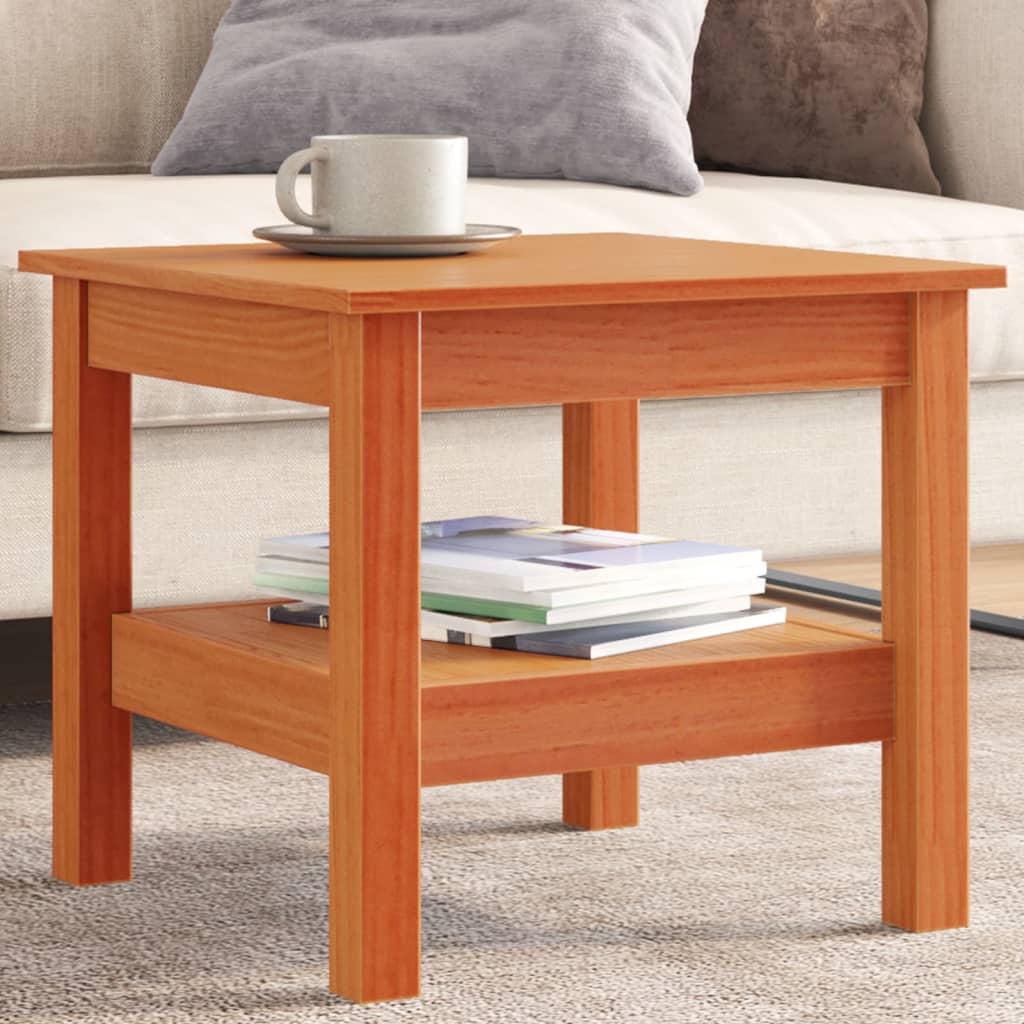 Mesa De Centro Blanca Madera Maciza De Pino