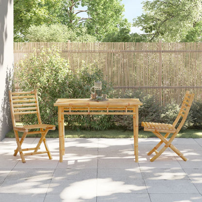 Mesa De Comedor De Jardín Bambú 110X55X75 Cm