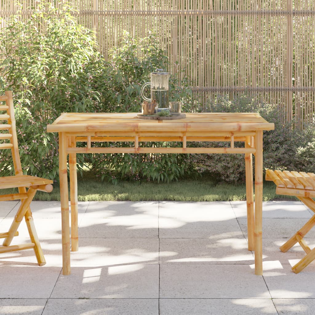 Mesa De Comedor De Jardín Bambú 110X55X75 Cm