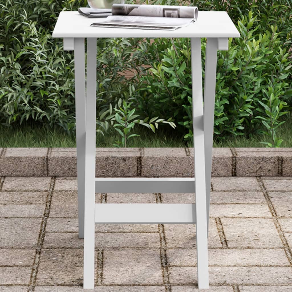 Mesa Auxiliar Plegable Madera Maciza De Álamo