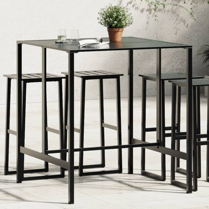 Mesa Alta De Bar Acero Recubrimiento Polvo Negro