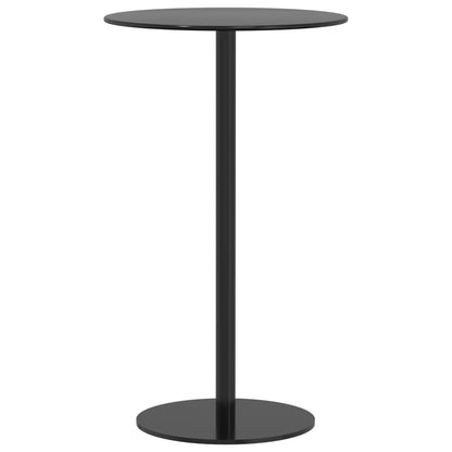 Mesa De Jardín Redonda Acero Negro