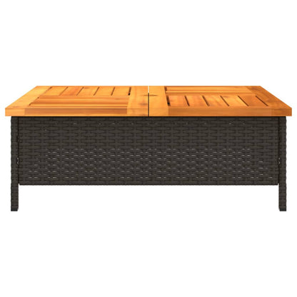 Mesa De Jardín Ratán Y Madera De Acacia 70X70X25 Cm
