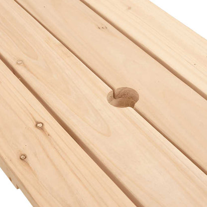 Mesa De Picnic Para 4 Niños Agujero Para Sombrilla Madera Abeto