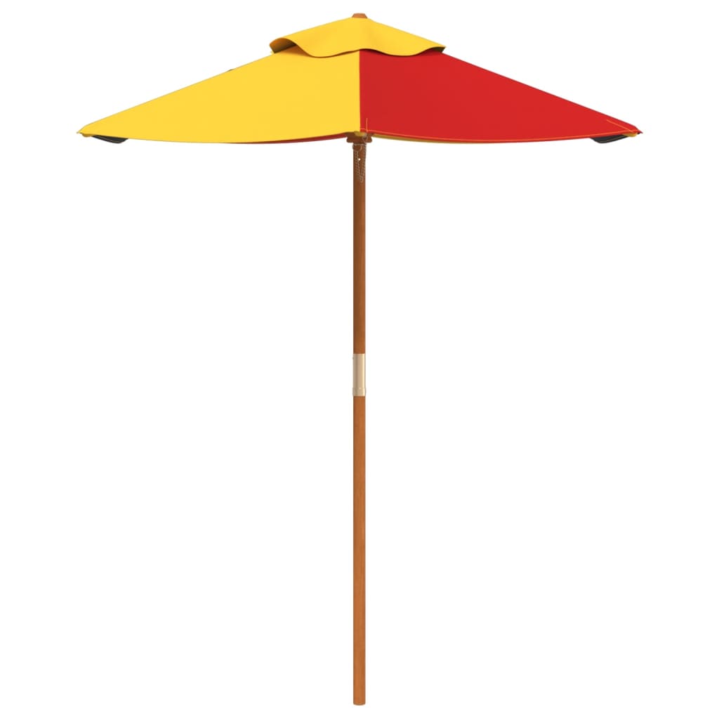 Sombrilla De Jardín Para Niños Con Poste De Madera Ø120X140 Cm