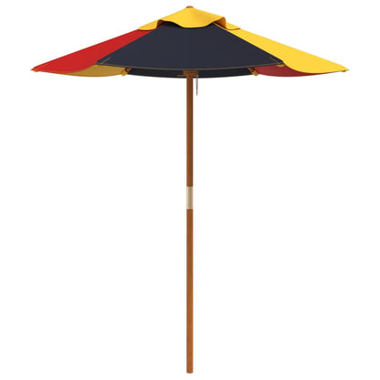 Sombrilla De Jardín Para Niños Con Poste De Madera Ø120X140 Cm