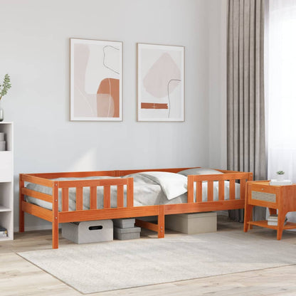 Estructura De Cama Sin Colchón Madera Maciza De Pino