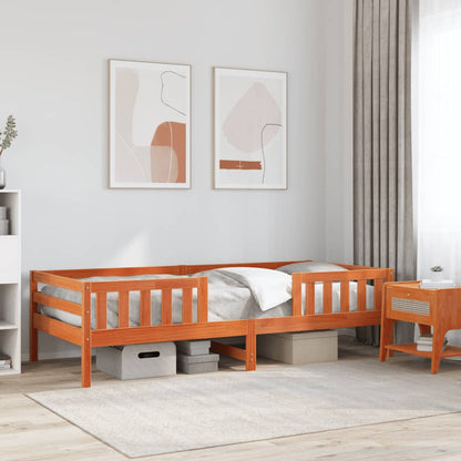 Estructura De Cama Sin Colchón Madera Maciza De Pino