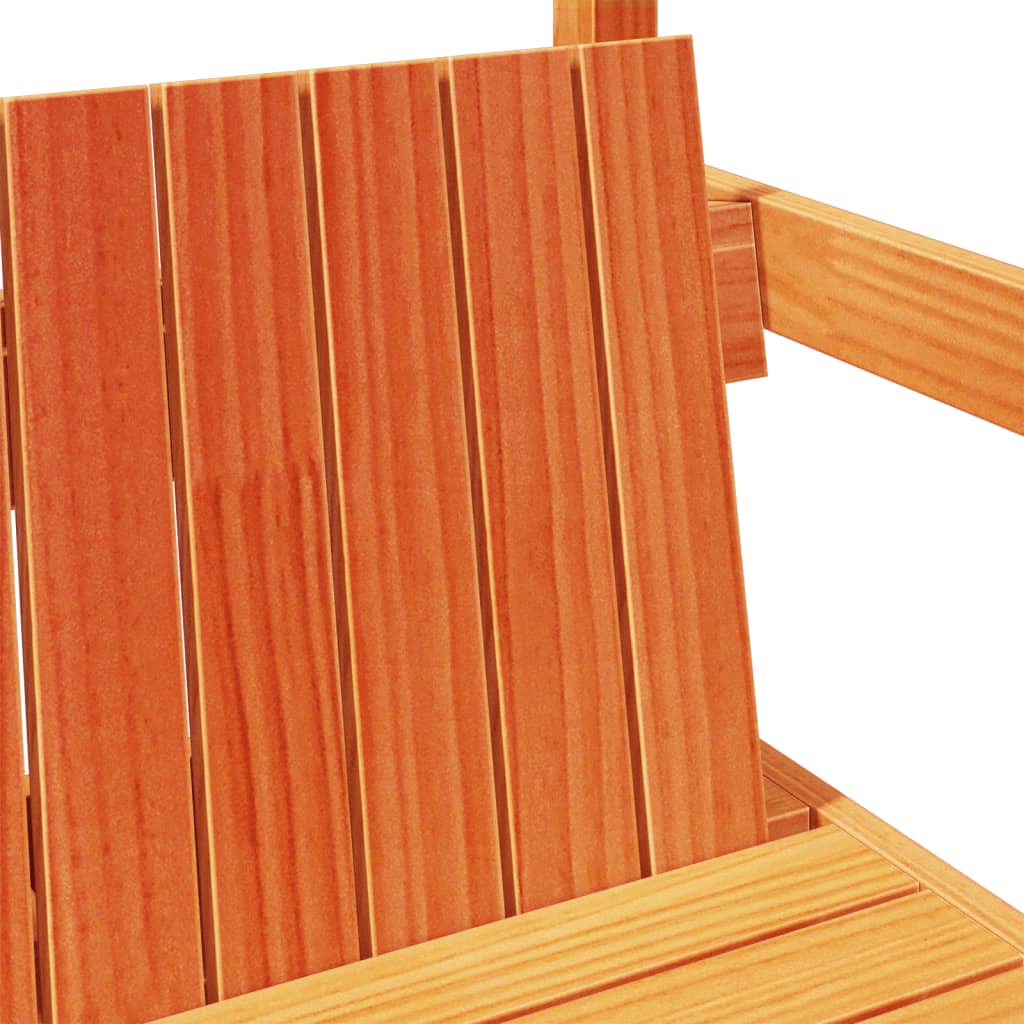 Banco Con Techo Madera Maciza Pino 117,5X70X176,5Cm