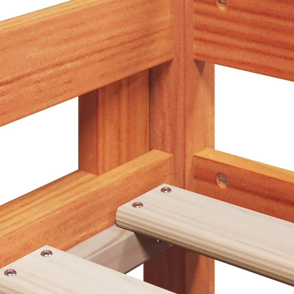 Cama Alta Con Techo Madera Maciza De Pino