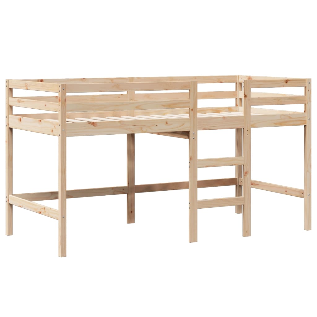 Cama Alta Con Techo Madera Maciza De Pino