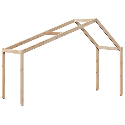 Cama Alta Con Techo Madera Maciza De Pino