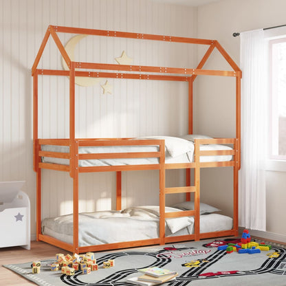 Cama Litera Sin Colchón Madera Maciza De Pino