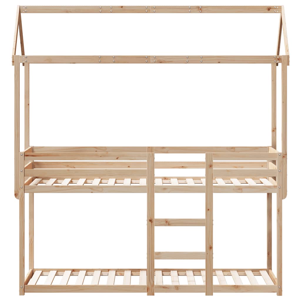 Cama Litera Sin Colchón Madera Maciza De Pino