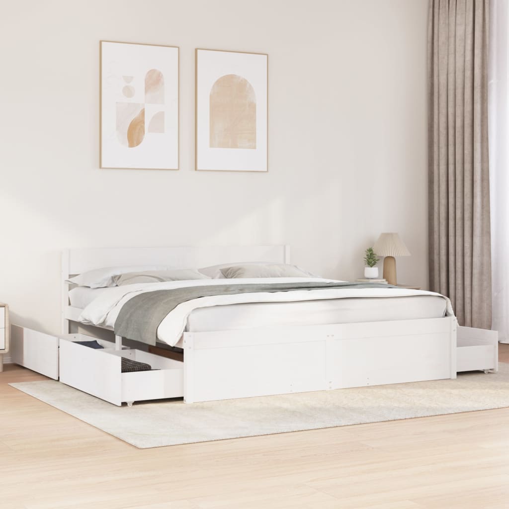Cama Sin Colchón Madera Maciza De Pino