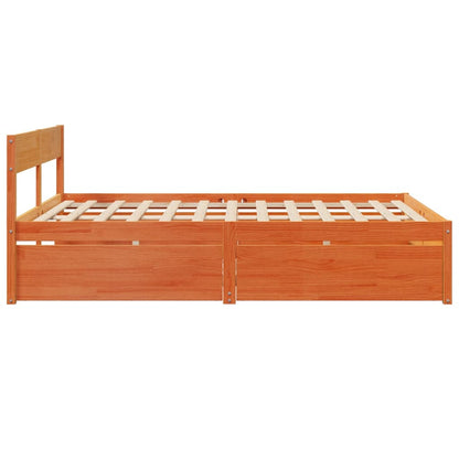 Cama Sin Colchón Madera Maciza De Pino