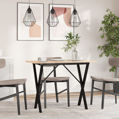 Mesa De Comedor Marco X Madera Maciza Pino Y Acero 100X50X75Cm