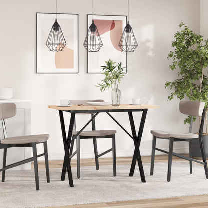 Mesa De Comedor Marco X Madera Maciza Pino Acero 100X50X75,5 Cm