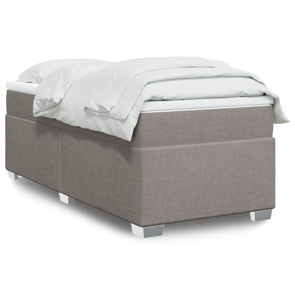 Cama Box Spring Con Colchón Tela Color