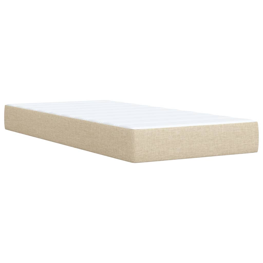 Cama Box Spring Con Colchón Tela Color
