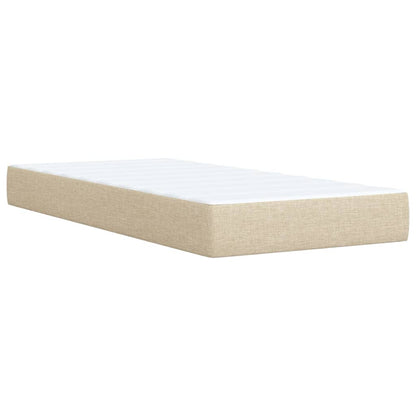 Cama Box Spring Con Colchón Tela Color