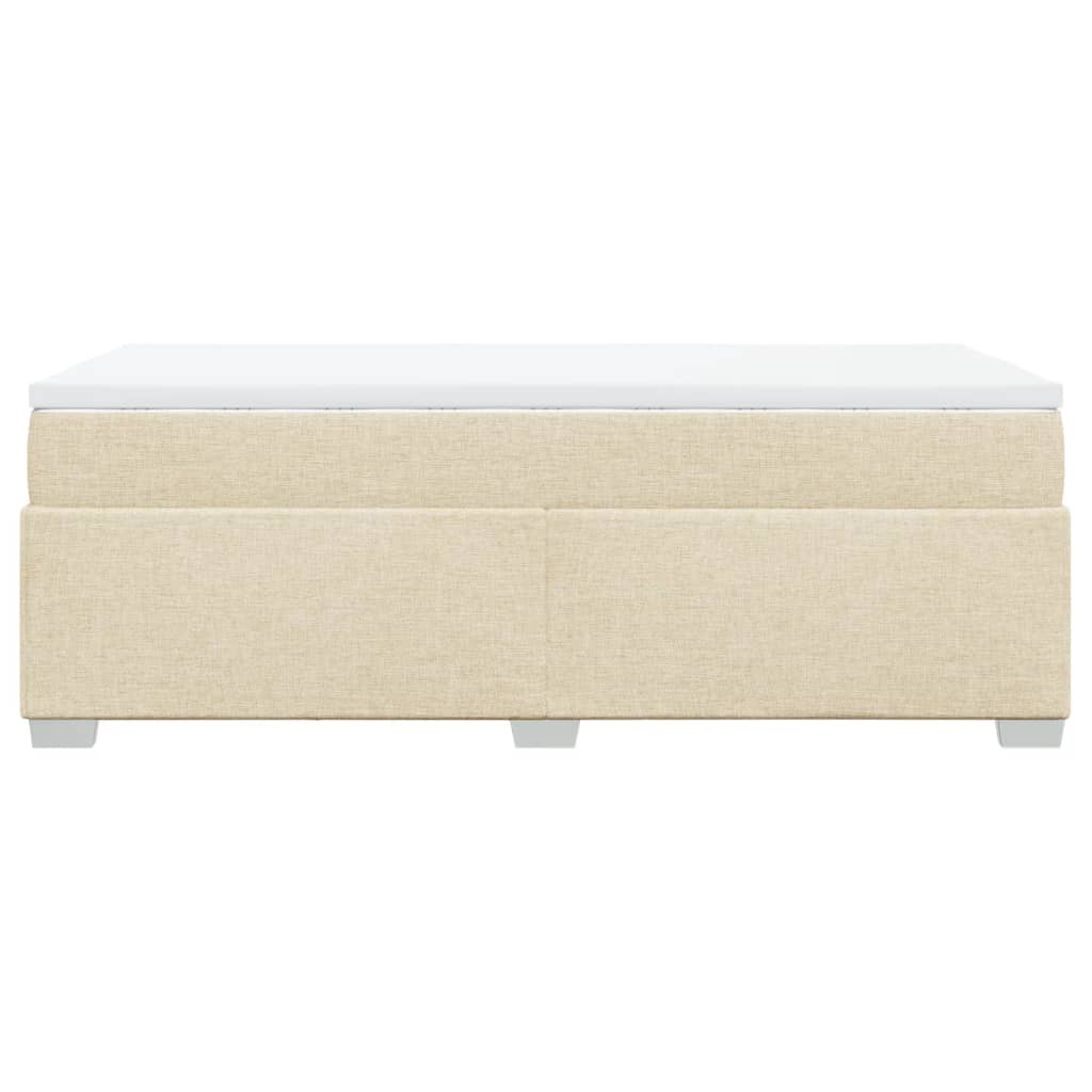 Cama Box Spring Con Colchón Tela Color