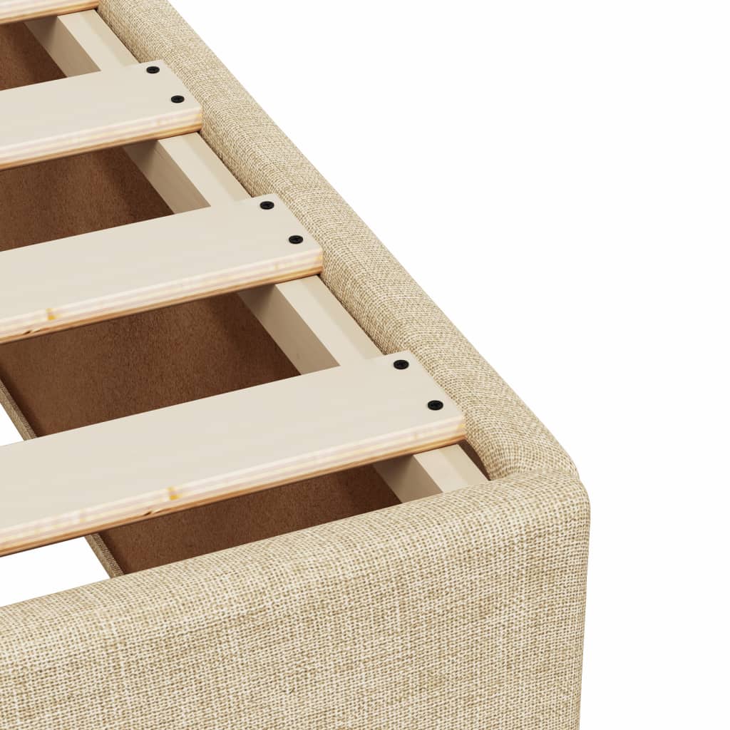 Cama Box Spring Con Colchón Tela Color