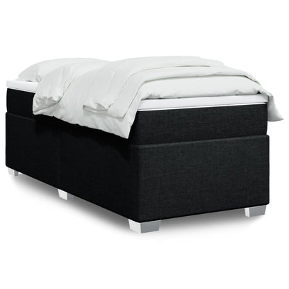 Cama Box Spring Con Colchón Tela Color