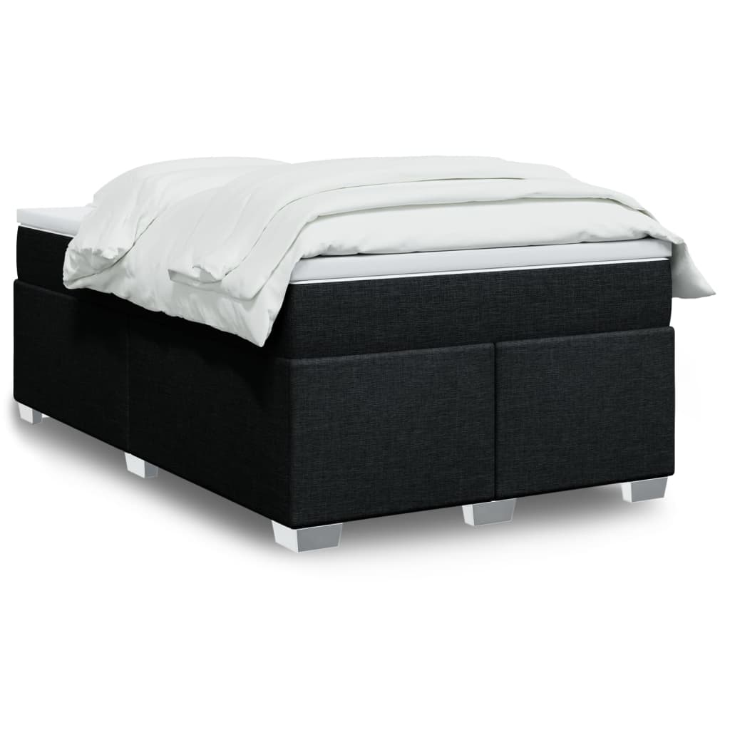 Cama Box Spring Con Colchón Tela Color