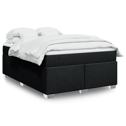 Cama Box Spring Con Colchón Tela Color
